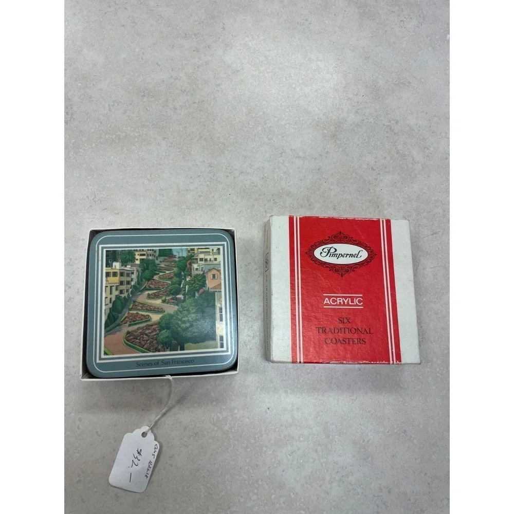 Vintage Box Pimpernel Coasters - San Francisco , Set Of 6